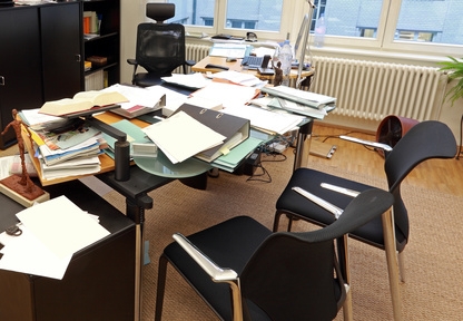 Nach dem Selbst- und Zeitmanagent-Coaching von Luise Berrang gibt es solche Stress-Schreibtische nic