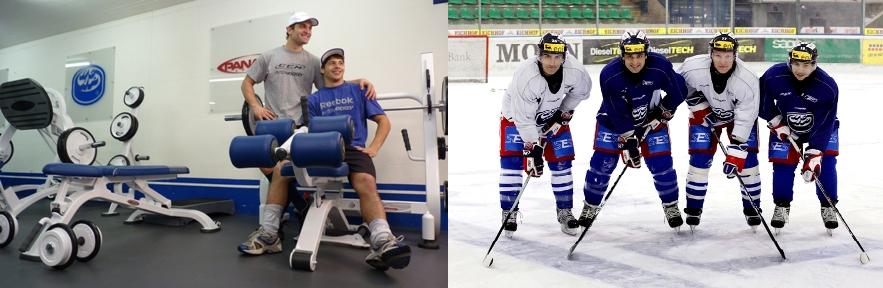 	 Trainingsraum und Team von Hockey Club Ambrì Piotta 