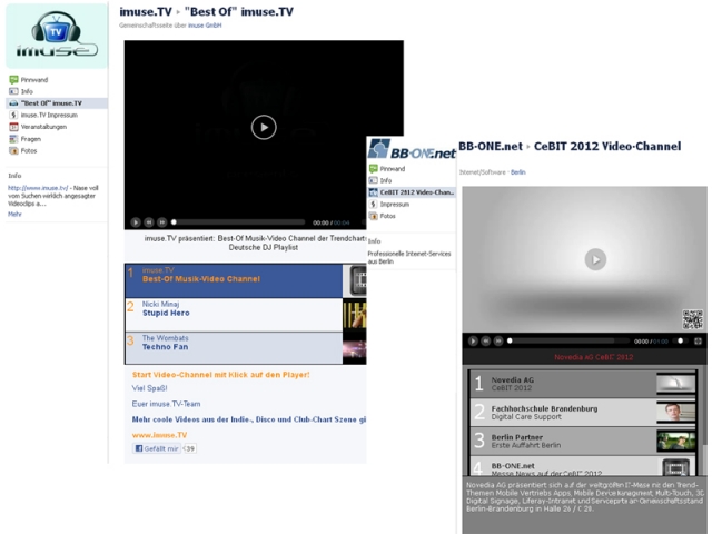 Musikvideo-TV und Business-TV als Facebook-Applikation Musikvideo-TV und Business-TV als Facebook-Applikation