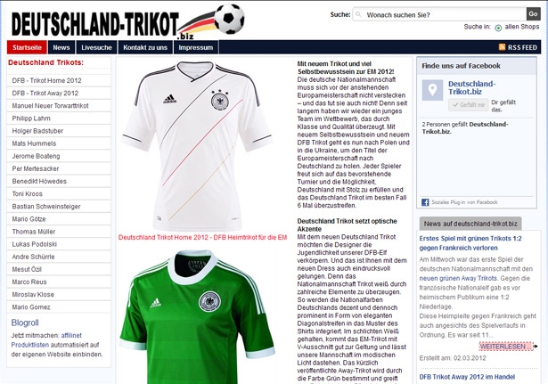 Deutschland-Trikot.biz startet mit Preisvergleich zum DFB Trikot Home und Away Deutschland-Trikot.biz startet mit Preisvergleich zum DFB Trikot Home und Away