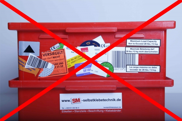 Transportbehälteretiketten