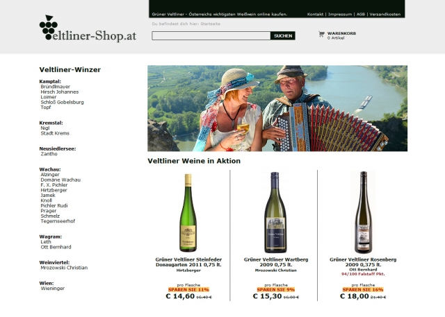 Veltliner-Shop.at - Launch des Veltliner Themen Weinshops Veltliner-Shop.at - Launch des Veltliner Themen Weinshops