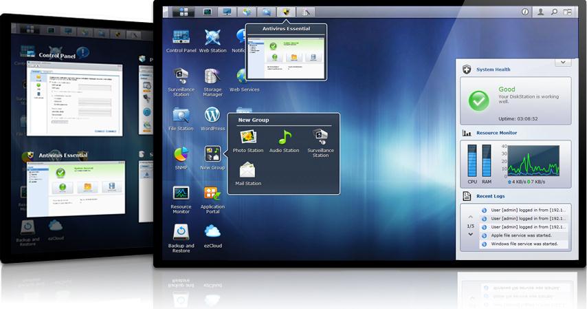 Benutzeroberfläche DiskStation Manager 4.0 Benutzeroberfläche DiskStation Manager 4.0