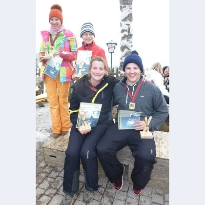 Die Söckinger Vereinsmeister 2012: Veronika Miller (Jg. 98), Kilian Grünberger (Jg. 01), Barbara Uff