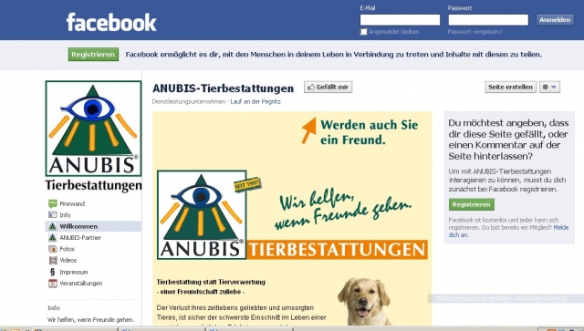 Anubis-Tierbestattungen ist jetzt auch auf Facebook Anubis-Tierbestattungen ist jetzt auch auf Facebook