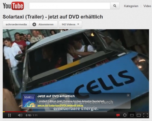 YouTube Video Trailer mit Overlay-Anzeige