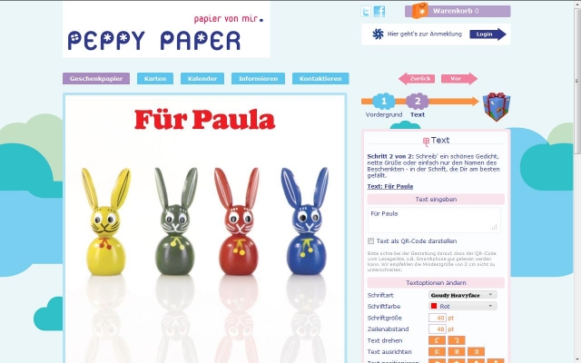 Noch mehr Spaßbei der Eiersuche mit dem eigenen Oster-Geschenkpapier Noch mehr Spaßbei der Eiersuche mit dem eigenen Oster-Geschenkpapier