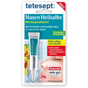 tetesept Nasen Heilsalbe heilt, pflegt und schützt trockene und wunde Nasen tetesept Nasen Heilsalbe heilt, pflegt und schützt trockene und wunde Nasen