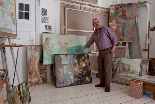 Bernd Krüerke bei der Vorstellung der Auswahl zur Ausstellung Bernd Krüerke bei der Vorstellung der Auswahl zur Ausstellung