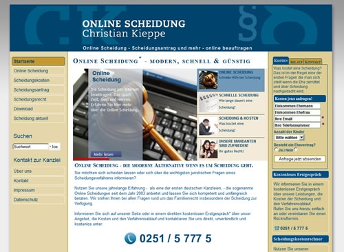 Online-Scheidung.info - Neue Homepage zur Scheidungüber das Internet Online-Scheidung.info - Neue Homepage zur Scheidungüber das Internet