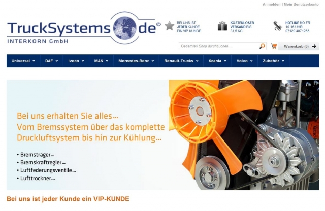 Bei www.trucksystems.de bekommen Sie Ersatzteile für LKW und Busse sämtlicher Hersteller zu Top-Kond
