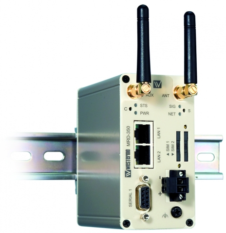 Der zweite SIM-Kartenslot des UMTS-Routers MRD-350 sorgt für Ausfallsicherheit und den Aufbau von Ba Der zweite SIM-Kartenslot des UMTS-Routers MRD-350 sorgt für Ausfallsicherheit und den Aufbau von Ba