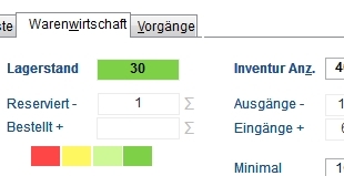 Lagermaske mit den Ampelfarben zum visuellen Lagerstandsanzeige Lagermaske mit den Ampelfarben zum visuellen Lagerstandsanzeige