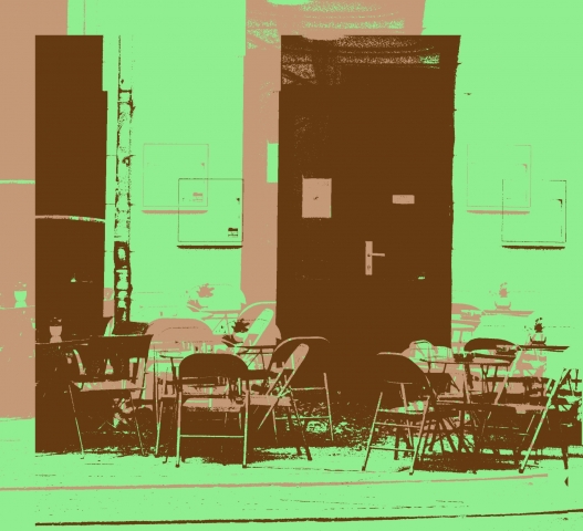 Leeres Straßencafé Berlin Leeres Straßencafé Berlin