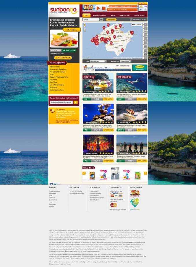Der erste Onlineshop für touristische Angebote aus Mallorca