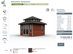 Der Karibu-Produktkonfigurator präsentiert das passende Gartenhaus auf einen Blick Der Karibu-Produktkonfigurator präsentiert das passende Gartenhaus auf einen Blick