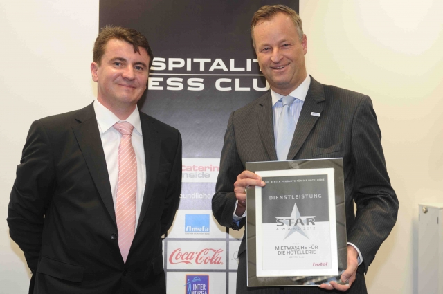 Thomas Karsch, Chefredakteur Top Hotel und Karsten Jeß, Geschäftsführer der Servitex GmbH (v.l.n.r.)