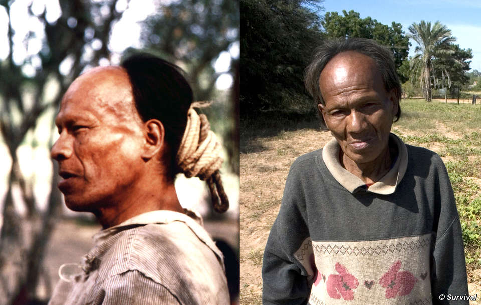 Links: Parojnai stark und gesund (1998) Rechts: 2008 kurz er an Tuberkolose starb. © Survival Links: Parojnai stark und gesund (1998) Rechts: 2008 kurz er an Tuberkolose starb. © Survival
