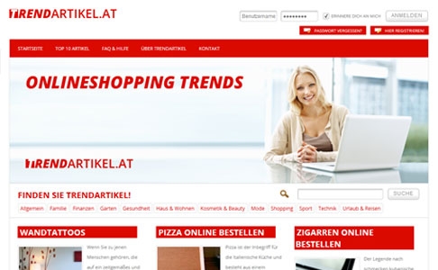 Trendartikel.at - Online Shopping Trends, Geschenkartikel und Trendartikel