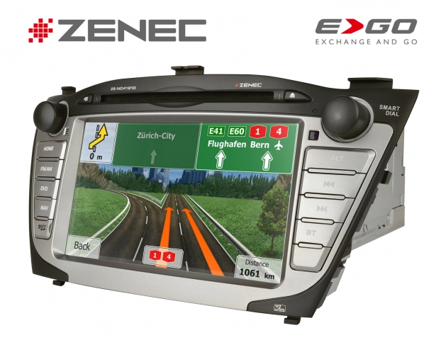 Zenec ZE-NC4121D: fahrzeugspezifische Festeinbaunavigation für Hyundai iX35