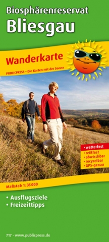 Wanderkarte Bliesgau/ Saarland Wanderkarte Bliesgau/ Saarland