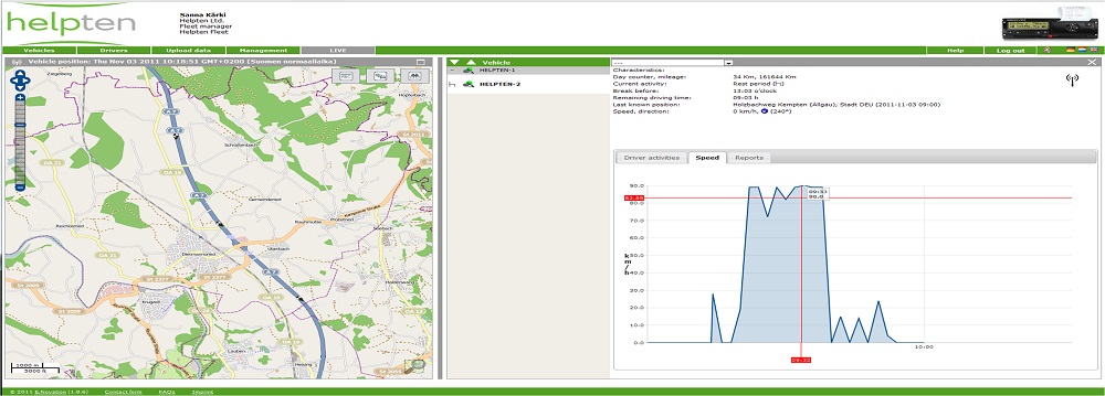Screenshot von der HelptenTacho-Software. Quelle: Helpten Screenshot von der HelptenTacho-Software. Quelle: Helpten