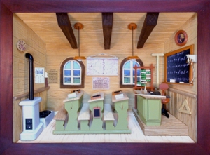 Geschenk für Lehrer - nostalgisches Klassenzimmer in 3D Optik Geschenk für Lehrer - nostalgisches Klassenzimmer in 3D Optik