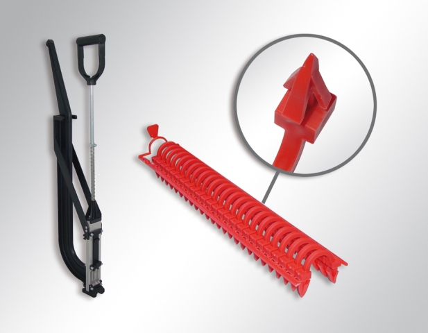 Kürzere Montagezeit: Ein neuer Tacker und 3D-Clips erleichtern die Installation der Purmo rolljet Fu Kürzere Montagezeit: Ein neuer Tacker und 3D-Clips erleichtern die Installation der Purmo rolljet Fu