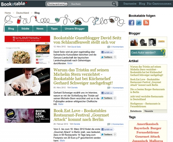 Der neue Kulinarik- und Lifestyle-Blog von Bookatable