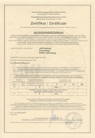 Zertifikat der Desinfektionsmittel-Kommission Zertifikat der Desinfektionsmittel-Kommission