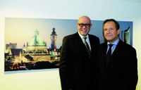 DMV-Präsident Karl Georg Musiol und MCL-Präsident Prof. Georg Donat in Leipzig.