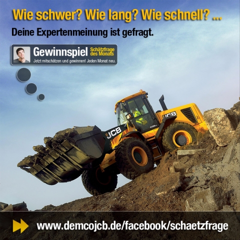 Neue Gewinnspielserie auf der DEMCO JCB Fanpage auf Facebook Neue Gewinnspielserie auf der DEMCO JCB Fanpage auf Facebook