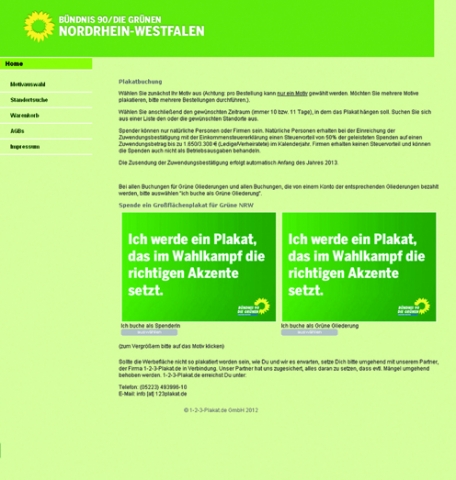 Grüne Wahlkampfhilfe für jedermann: 1-2-3-Plakat.de stellt das benutzerfreundliche Portal für Plakat Grüne Wahlkampfhilfe für jedermann: 1-2-3-Plakat.de stellt das benutzerfreundliche Portal für Plakat