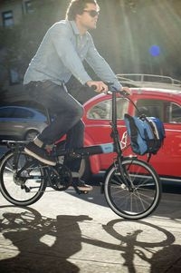 Faltrad Test: Für die letzten Innenstadtkilometer vom Park-and-ride-Parkplatz bis zum Ziel sind die 