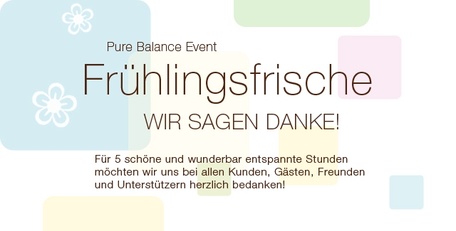 Pure Balance aus Waiblingen sagt Danke Pure Balance aus Waiblingen sagt Danke