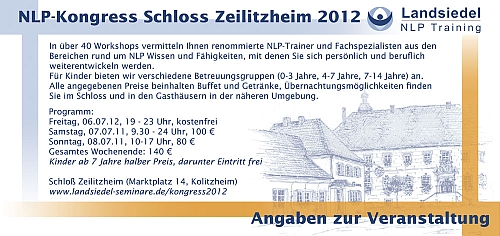 NLP-Kongress 2012 von Landsiedel NLP Training NLP-Kongress 2012 von Landsiedel NLP Training