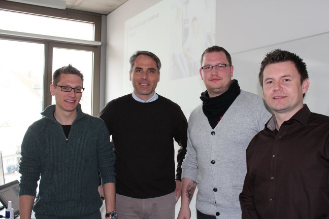  (v.l.n.r.): Björn Gelhorn , Steffen Bruckner, Daniel Lütke Zutelgte und Damian Janik (MLP)