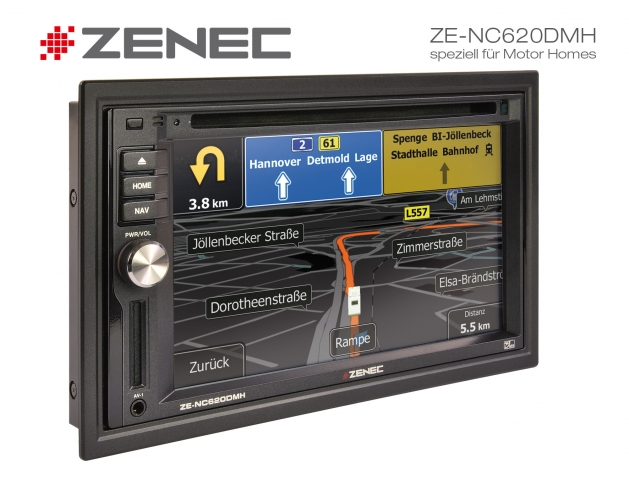Zenec ZE-NC620DMH: Festeinbaunavigation speziell für Reisemobile und Caravans