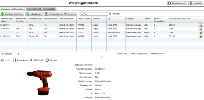 Werkzeugverwaltung leicht gemacht! Werkzeugverwaltung leicht gemacht!