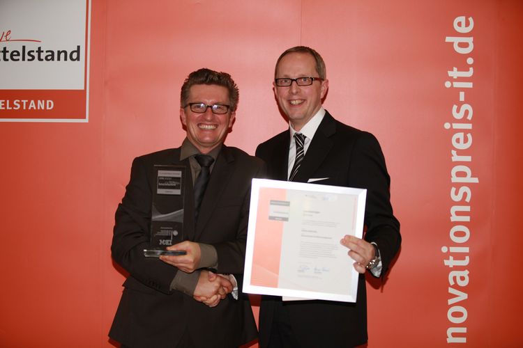 Foto: Initiative Mittelstand - Detlef Kahrs und Rainer Kölmel, GF Huber Verlag