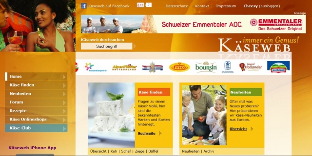Das Käseweb bietet ausführliche Verbraucher-Informationenüber mehr alss 700 populäre Käsesorten.