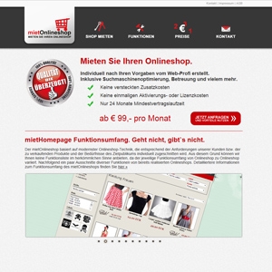Mieten Sie Ihren Onlineshop Mieten Sie Ihren Onlineshop
