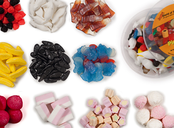 Fruchtgummi, Schaumzucker und Lakritz für individuelle Mischungen Fruchtgummi, Schaumzucker und Lakritz für individuelle Mischungen