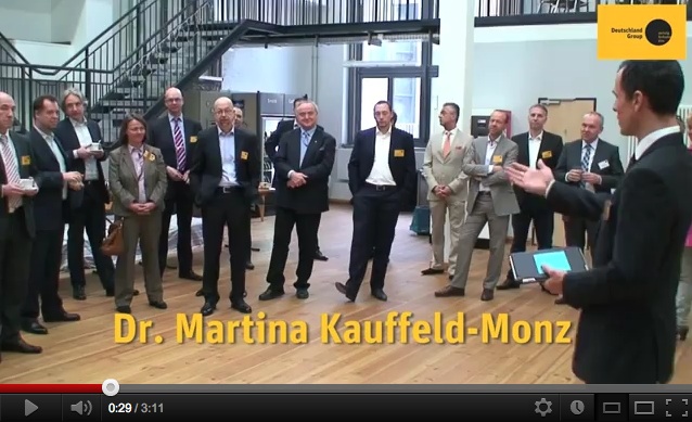 Dr. Martina Kauffeld-Monz im Interview bei einem 60:15:1 Salon der DeutschlandGroup Dr. Martina Kauffeld-Monz im Interview bei einem 60:15:1 Salon der DeutschlandGroup