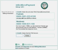 infin-MicroPayment im Einsatz bei der Stiftung Warentest