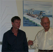 Uwe Bauch, CEO der community4you, begrüßte den Chemnitzer Ehrenbürger Prof. Carl H. Hahn