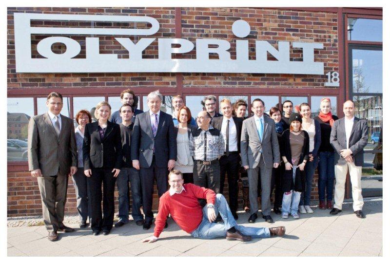 Regierender Bürgermeister von Berlin besucht Druck- und Mediendienstleister Polyprint in Adlershof Regierender Bürgermeister von Berlin besucht Druck- und Mediendienstleister Polyprint in Adlershof