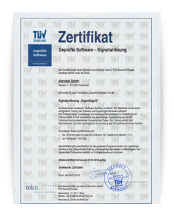 TÜV-Zertifizierung