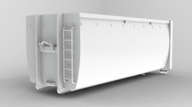 Die glattwandigen Seiten des Hermann Ellermann Containers sind Ideal als Werbeflächen verwertbar. Die glattwandigen Seiten des Hermann Ellermann Containers sind Ideal als Werbeflächen verwertbar.