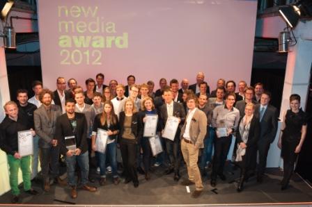 Die Preisträger des new media award 2012.